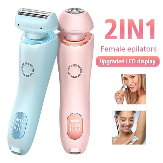 🩷 Glamitup™ 2-in-1 Rechargeable Hair Remover – Smooth, Soft, Effortless Skin